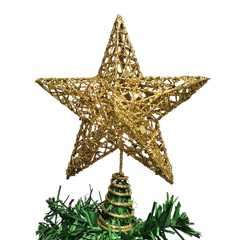 1pcs 15*20cm Gold Glitter Chri - Star Tree Topper incelemesi ve fiyatı