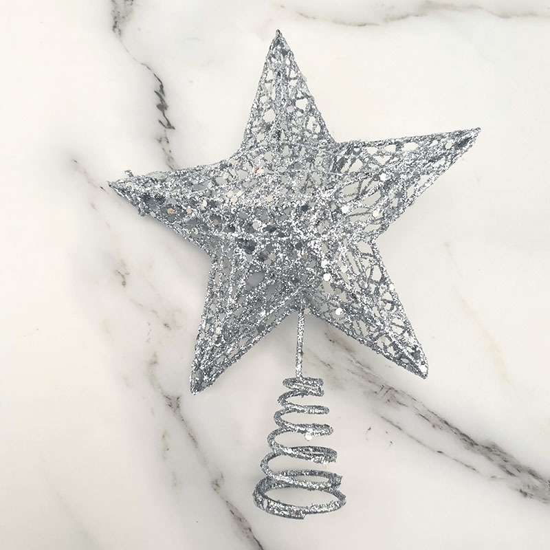 1pcs 15*20cm Gold Glitter Chri - Star Tree Topper incelemesi ve fiyatı