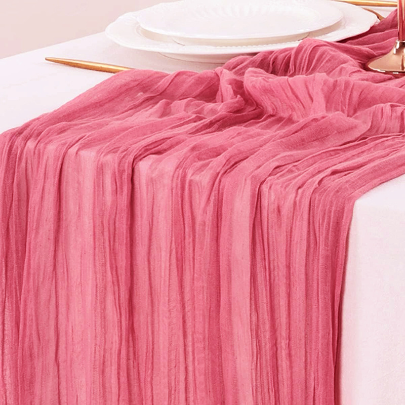 Red Table Runner Gauze Wedding - Christmas Table Runner incelemesi ve fiyatı