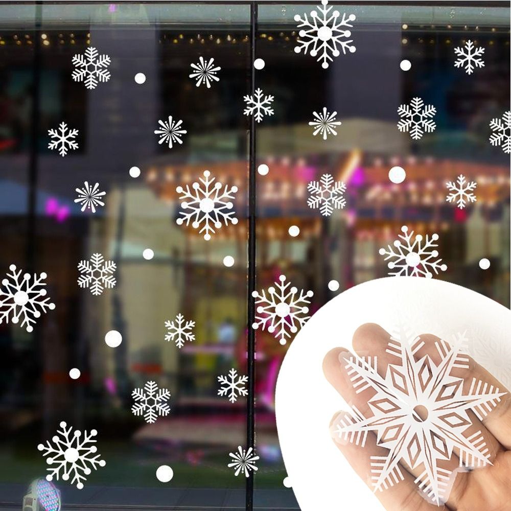 30pcs PVC Christmas Snowflakes - Snowflake Window Decal incelemesi ve fiyatı