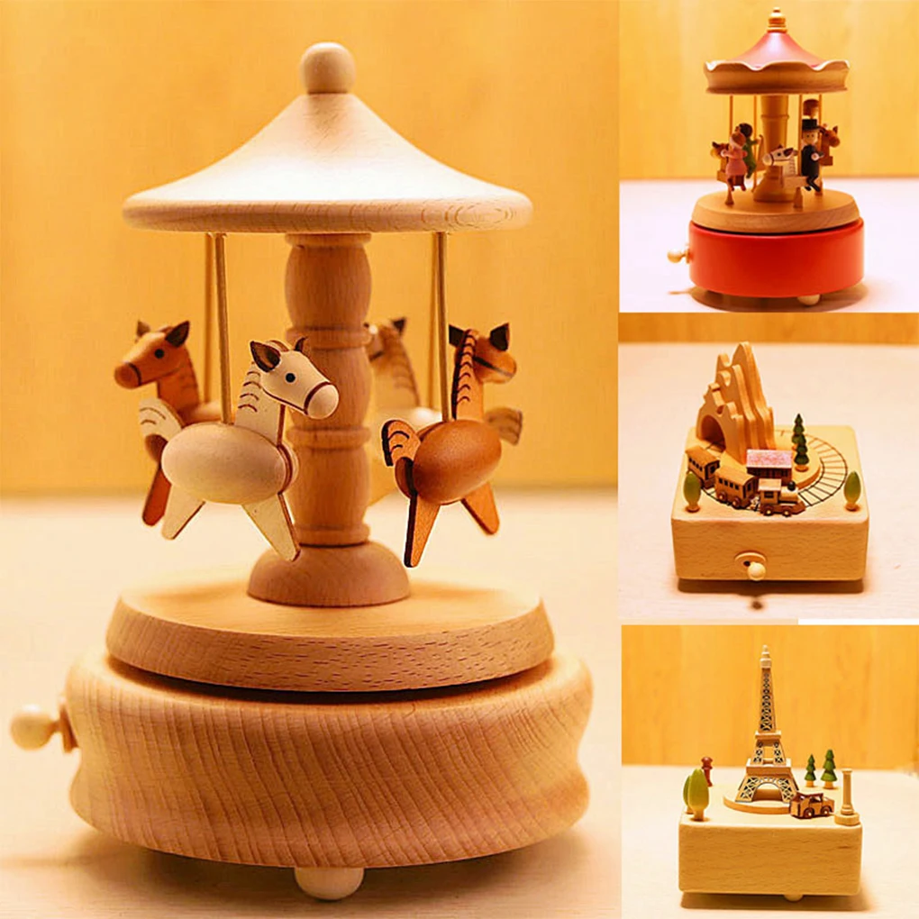 Wooden Carousel Music Box Orna - Snow Globe Musical incelemesi ve fiyatı