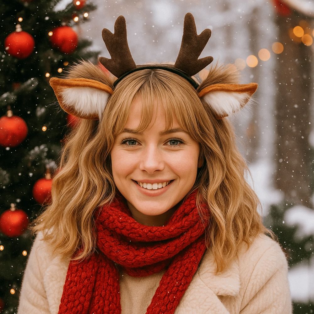 Unisex Deer Ears Reindeer Antl - Reindeer Antlers Headband incelemesi ve fiyatı