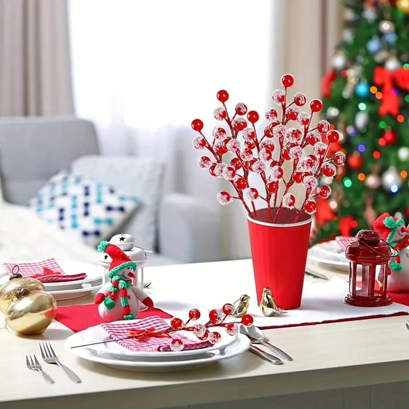 10-200PCS Artificial Red Berry - Christmas Tree Artificial incelemesi ve fiyatı