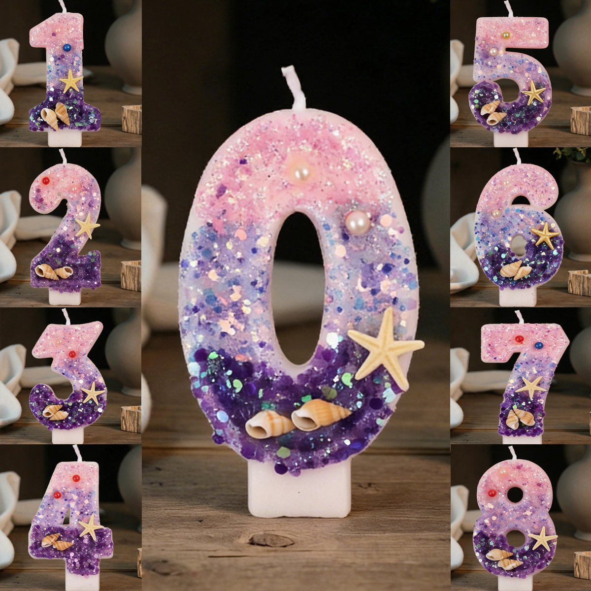 Three Color Gradient Mermaid 0 - Holiday Candle Set incelemesi ve fiyatı
