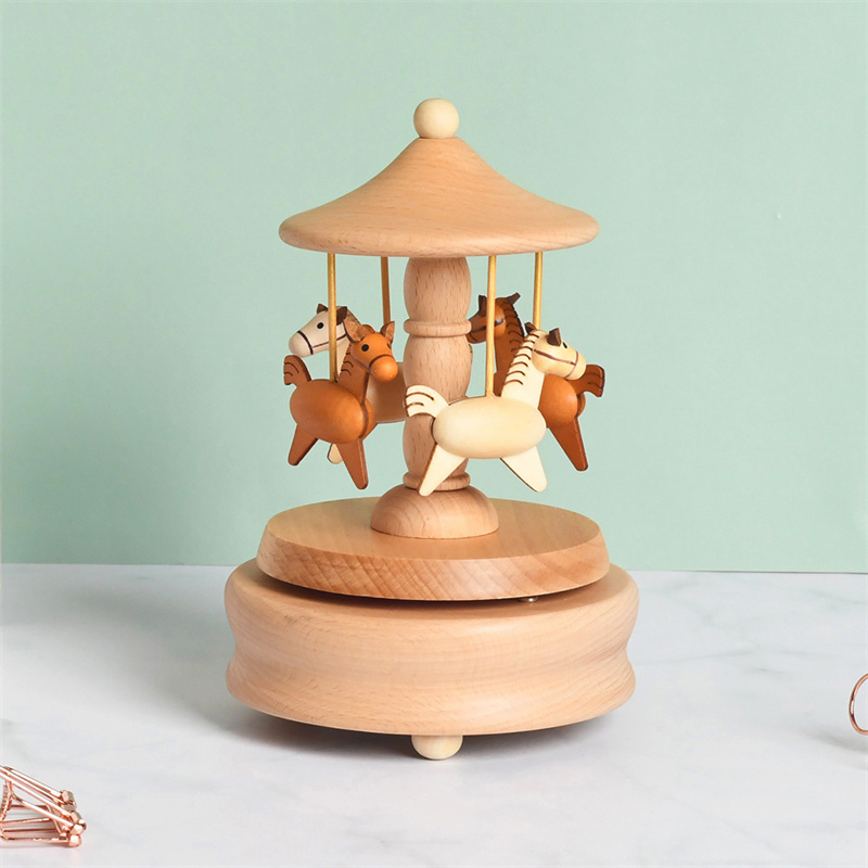 Wooden Carousel Music Box Orna - Snow Globe Musical incelemesi ve fiyatı