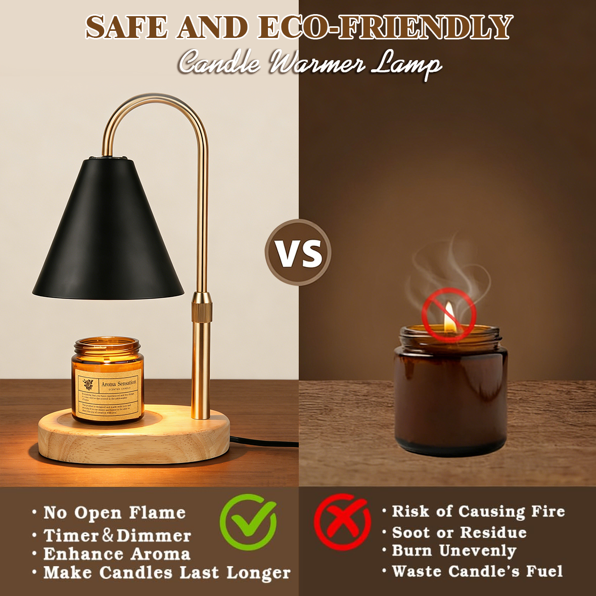 Black Candle Warmer Lamp with  - Holiday Candle Set incelemesi ve fiyatı