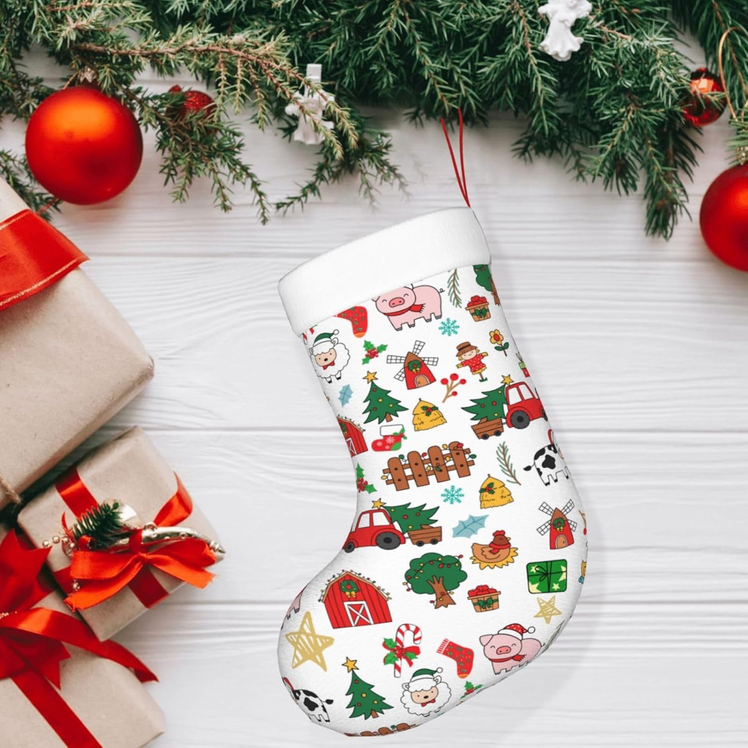 Farm Animals Christmas Stockin - Christmas Stocking Hanging incelemesi ve fiyatı