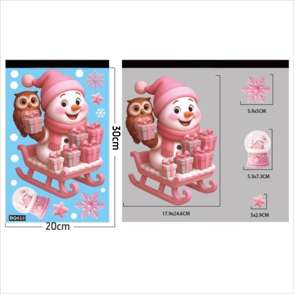 Cartoon PVC Window Stickers Sn - Snowflake Window Decal incelemesi ve fiyatı
