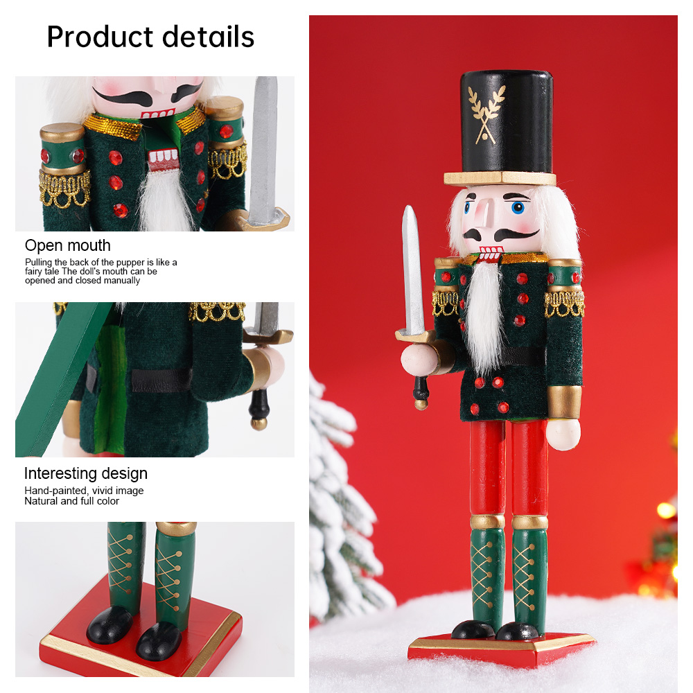 30cm Christmas Nutcracker Wood - Nutcracker Figurine incelemesi ve fiyatı