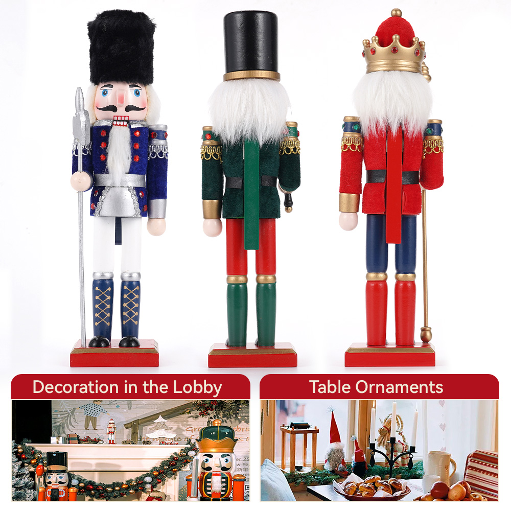 30cm Christmas Nutcracker Wood - Nutcracker Figurine incelemesi ve fiyatı