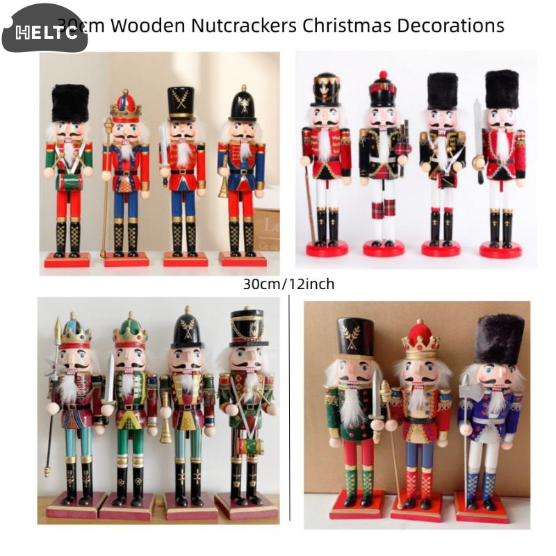 1Pcs 30CM Cartoon Walnut Soldi - Nutcracker Figurine incelemesi ve fiyatı