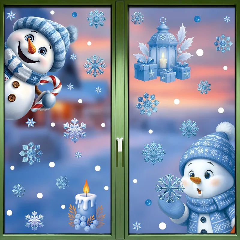 1Set Christmas Snowflake Windo - Snowflake Window Decal incelemesi ve fiyatı