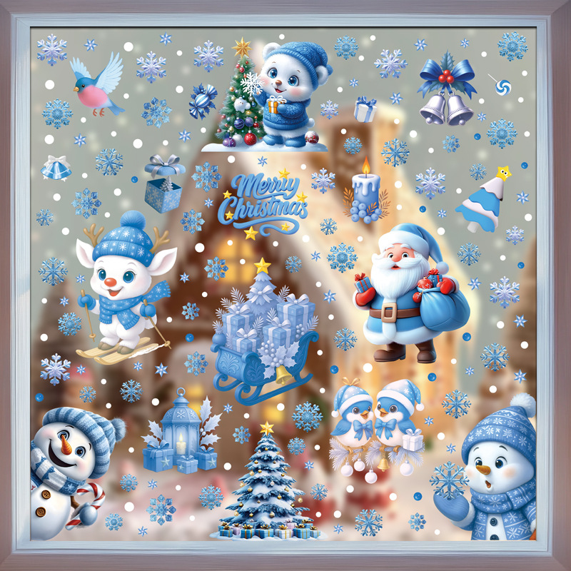 1Set Christmas Snowflake Windo - Snowflake Window Decal incelemesi ve fiyatı