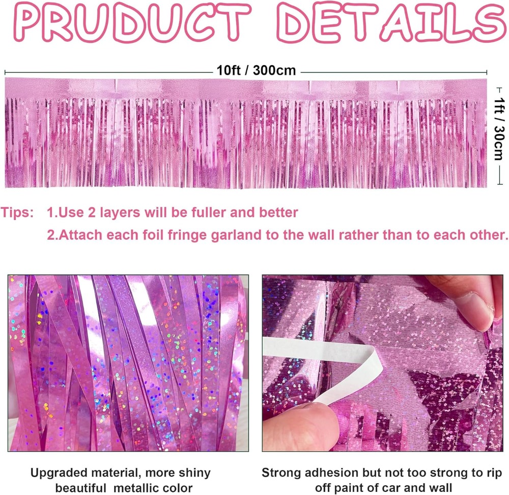 4 Pack Each 10 Feet Glitter Pi - Tinsel Garland Decoration incelemesi ve fiyatı