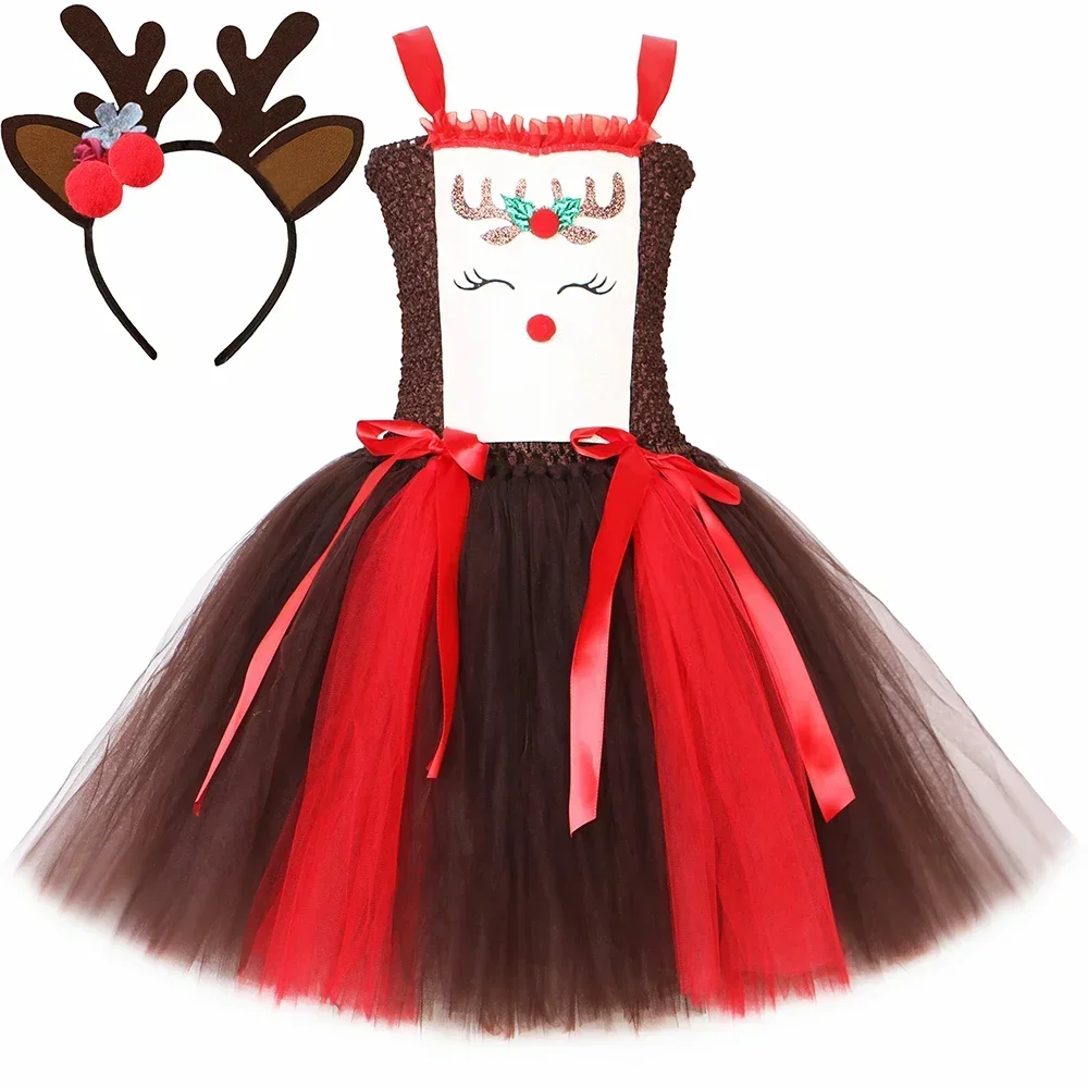 Christmas Party Tutu Dress Rud - Reindeer Antlers Headband incelemesi ve fiyatı