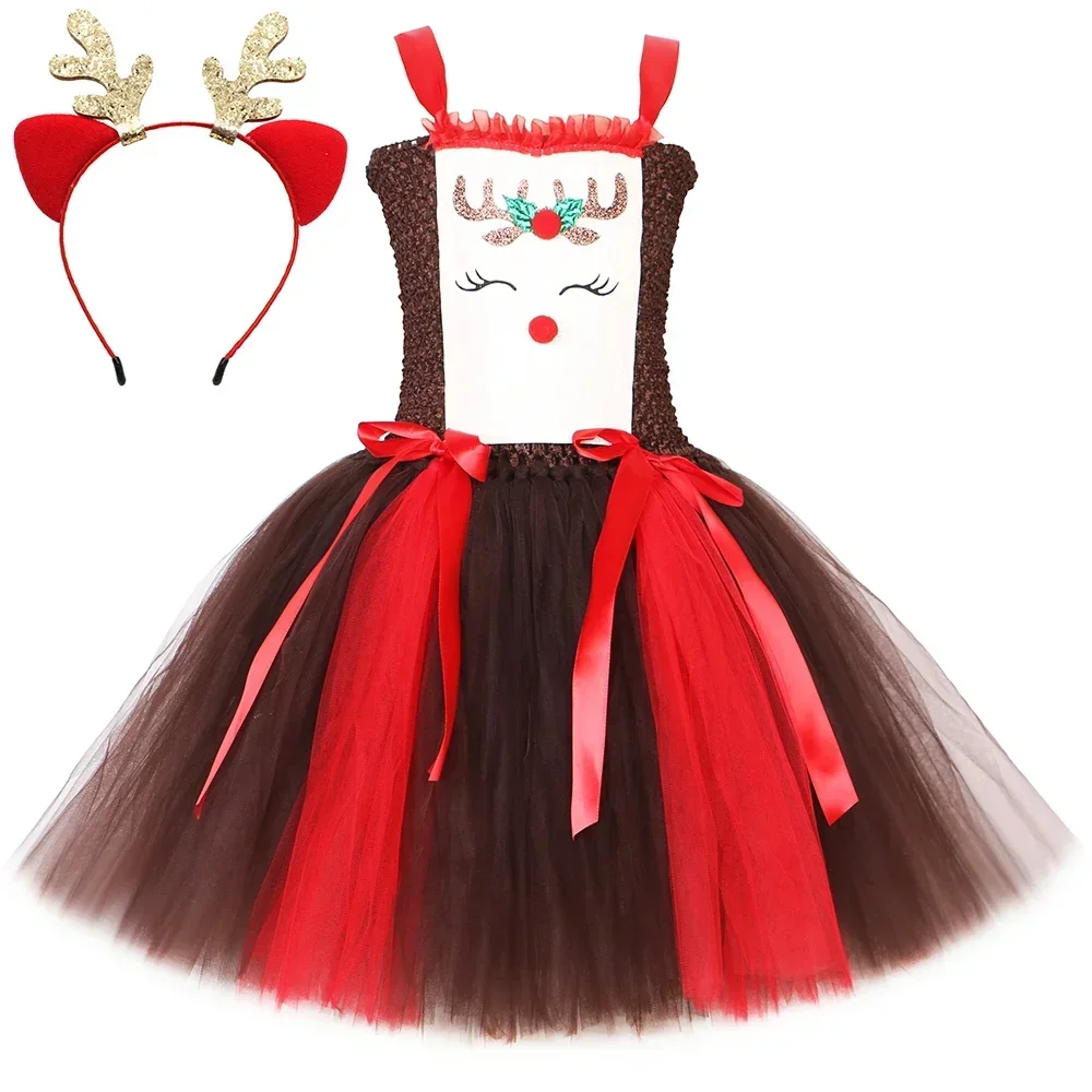Christmas Party Tutu Dress Rud - Reindeer Antlers Headband incelemesi ve fiyatı