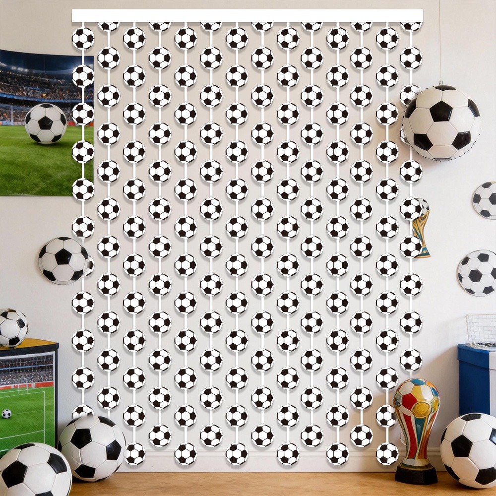 Soccer Football Theme Rain Cur - Tinsel Garland Decoration incelemesi ve fiyatı
