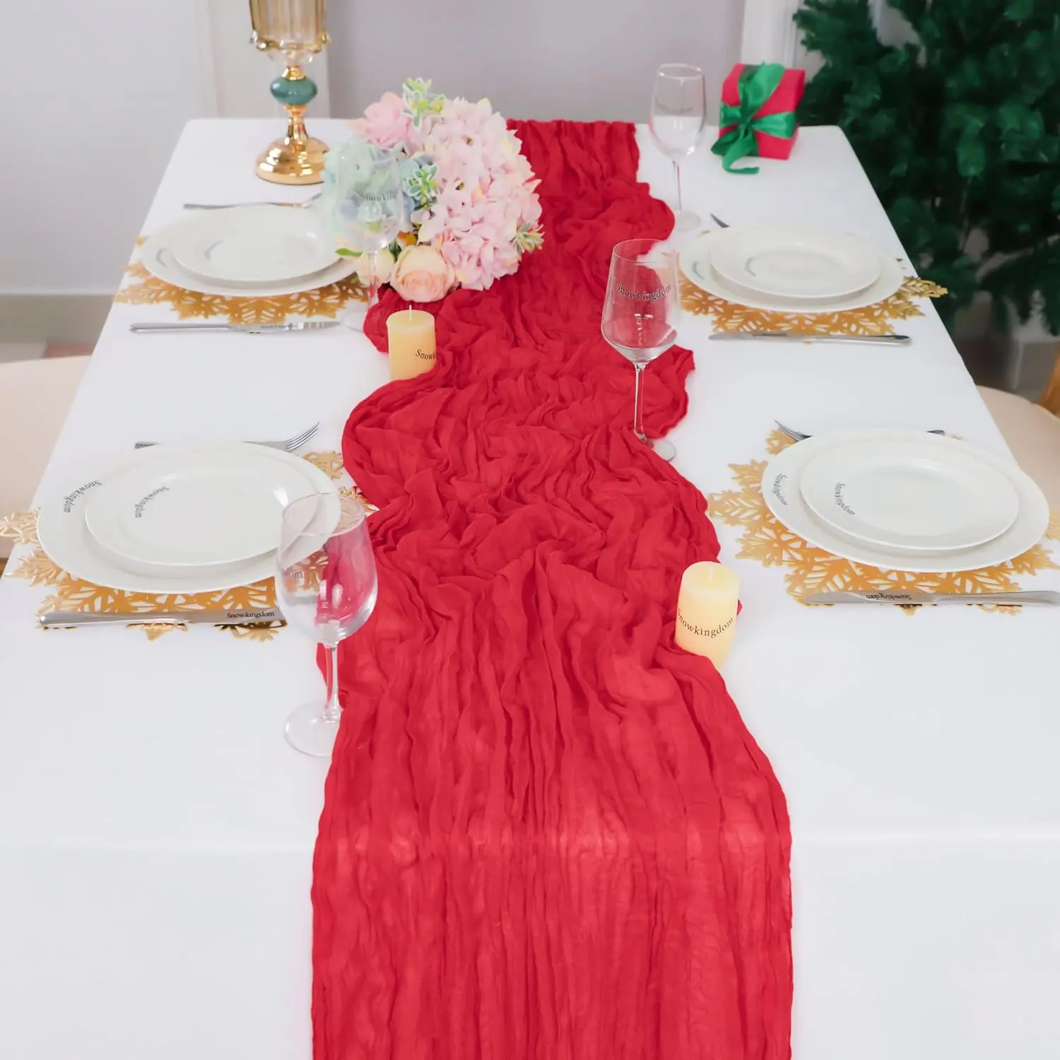 Valentine Red Long Table Runne - Christmas Table Runner incelemesi ve fiyatı