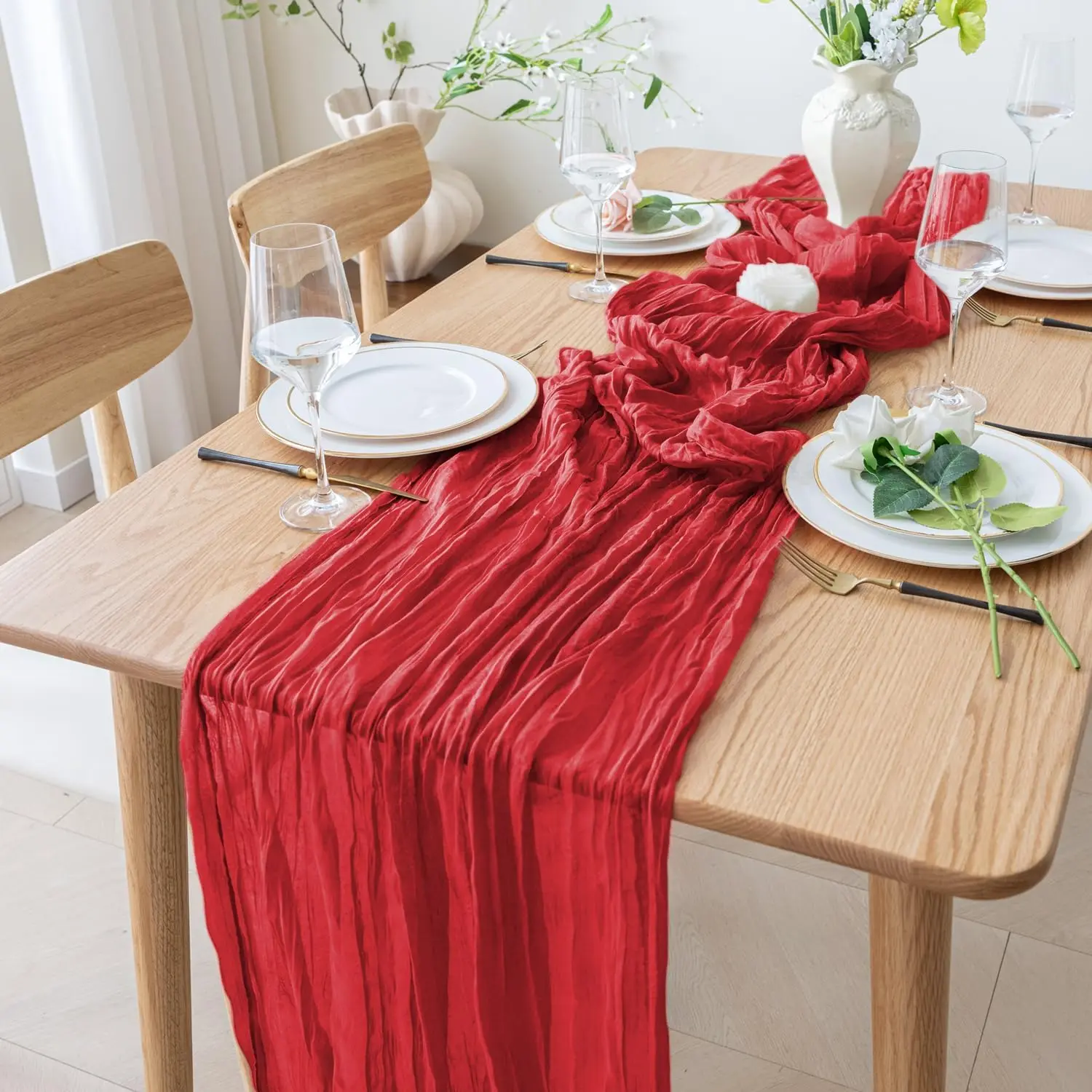 Valentine Red Long Table Runne - Christmas Table Runner incelemesi ve fiyatı