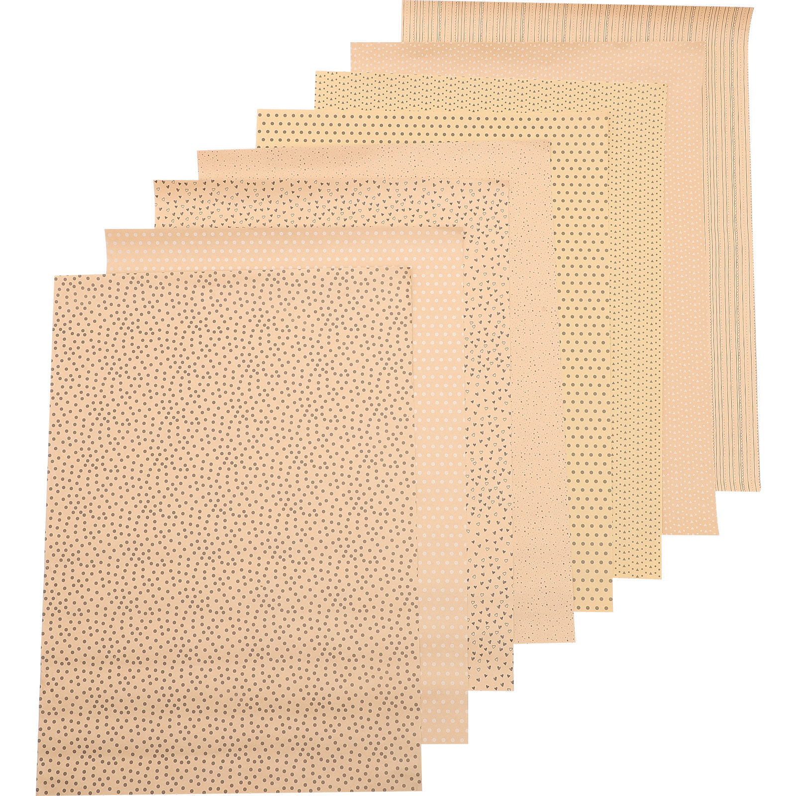 8Pcs Brown Kraft Gift Wrap Pap - Gift Box Wrap Set incelemesi ve fiyatı
