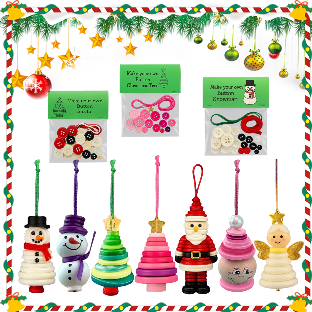 DIY Button Snowman Ornament Ki - Christmas Stocking Hanging incelemesi ve fiyatı