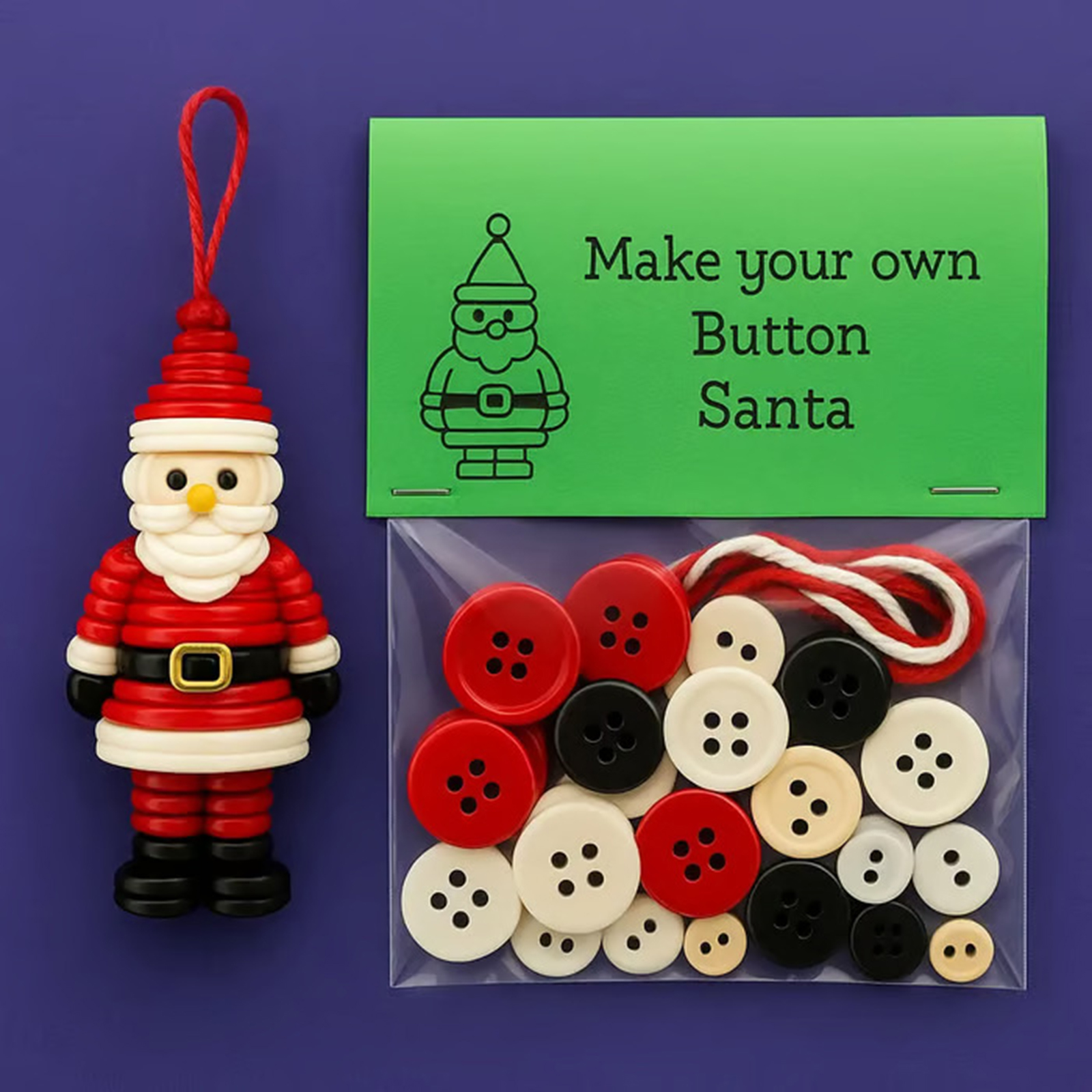 DIY Button Snowman Ornament Ki - Christmas Stocking Hanging incelemesi ve fiyatı