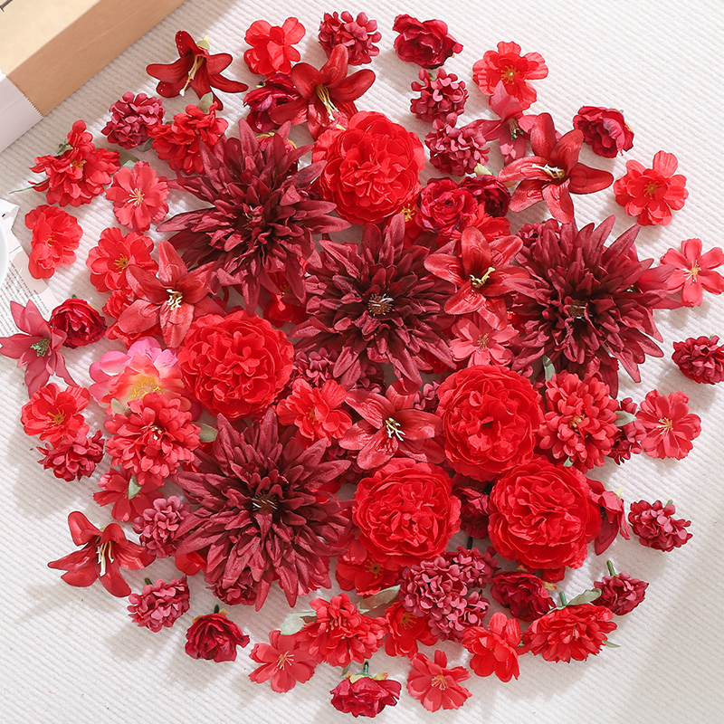 20Pcs Red Artificial Flowers H - Christmas Wreath Fake incelemesi ve fiyatı