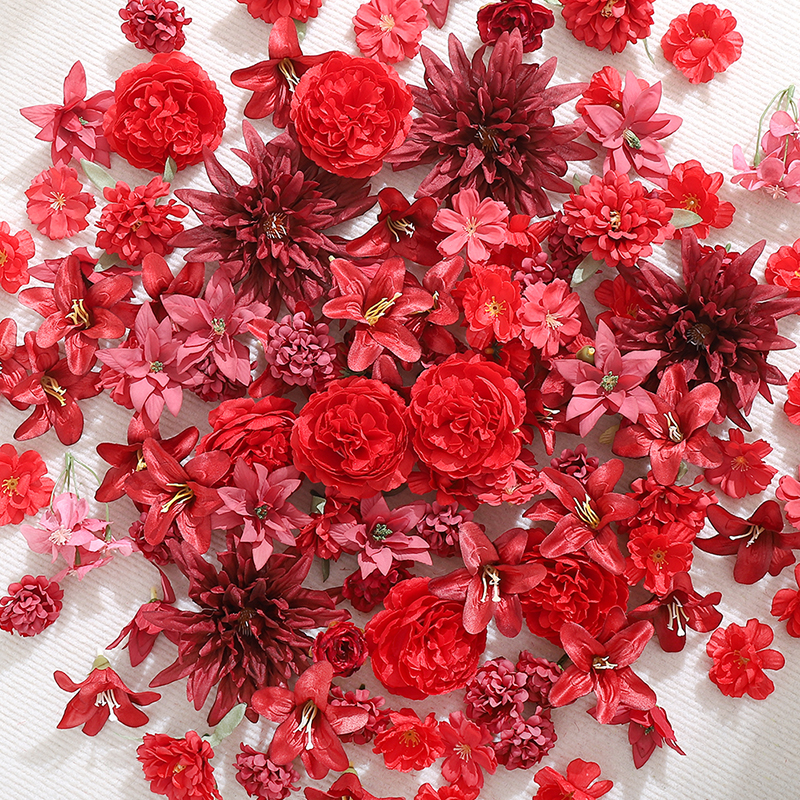 20Pcs Red Artificial Flowers H - Christmas Wreath Fake incelemesi ve fiyatı
